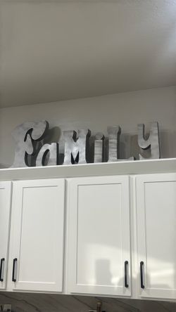 Antique metal letters