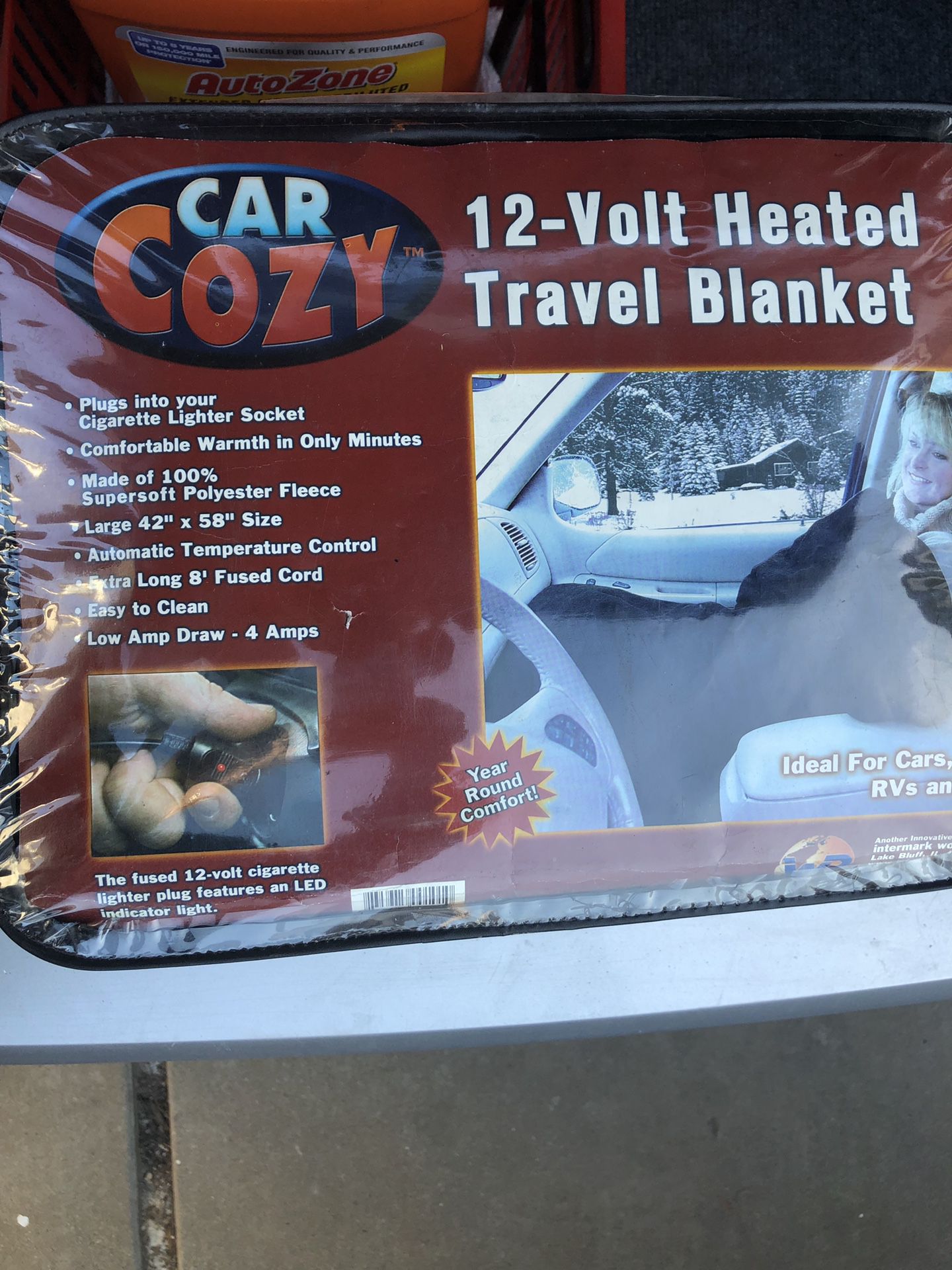 Electric heated car blanket