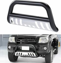 Bull Bar Compatible with 2005-2015 Toyota Tacoma 3" Tube Stainless Steel Black Front Bumper Brush Push Grille Guard Brand new in the box yours for $7