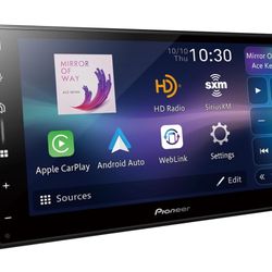 Pioneer DMH-W3050NEX 6.8" Double Din Multimedia Digital Media Receiver, Wireless Apple CarPlay and Android Auto, HD Radio, Bluetooth, Backup Camera Co
