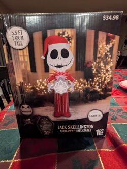 5.5 Ft Nightmare Before Christmas Jack Skellington Inflatable 