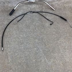Chrome Harley Davidson Softail Deluxe Handle bars and riser