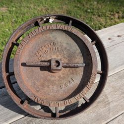 1918 Ideal Alfalfa Valve by Snow MFG Co. LA CAL – Cast Iron – Rusted & Worn
