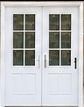 White Double Door with Glass Panels