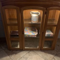 Glass And Wood Cabinet