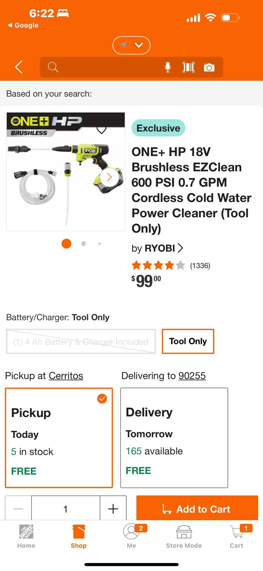 Cordless Cool Water 18v Ryobi