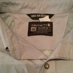 Men’s Carhartt Sun Defender Long Sleeves Button Down Shirt 3XL