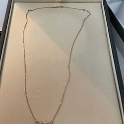 Suzanne Kalan 18k Rose Gold Butterfly Necklace 