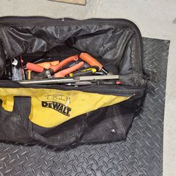 Dewalt bag with miscellaneous tools