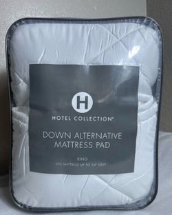 Hotel Collection Down Alternative Mattress Pad King Size New