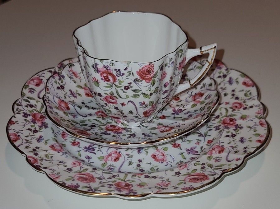 Vintage Tea Trio...Cartwright and Edwards, Victoria Bone China