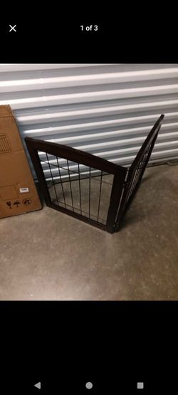Free Standing Pet Gate 24" Tall 2 Panel