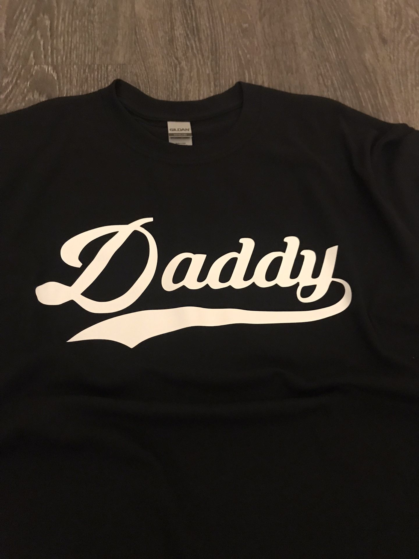 Daddy custom vinyl logo shirts