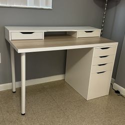 IKEA Alex Desk (MITTCIRKEL / ALEX) And EKBY ALEX Shelf 