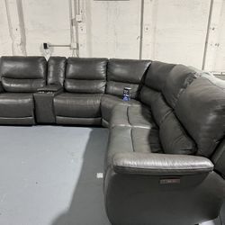 SECTIONAL COUCH SOFA GRAY RECLINER ELECTRIC COUCH 