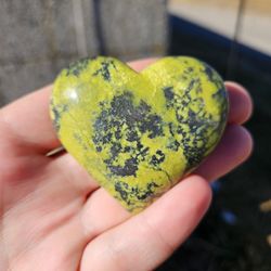 Serpentine Crystal Heart