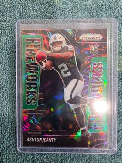 Ashton Jeanty Panini Prizm Fireworks Rookie Card