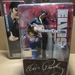 Elvis Presley McFarlane Toys 68 Comeback Special Action Figure Super Stage