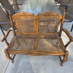 Antique Cane  Love Seat