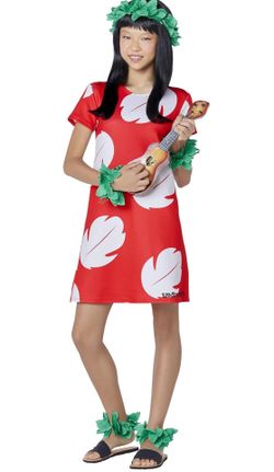 Lilo & Stitch Hawaiian Xs Costume Dress with Accessories
