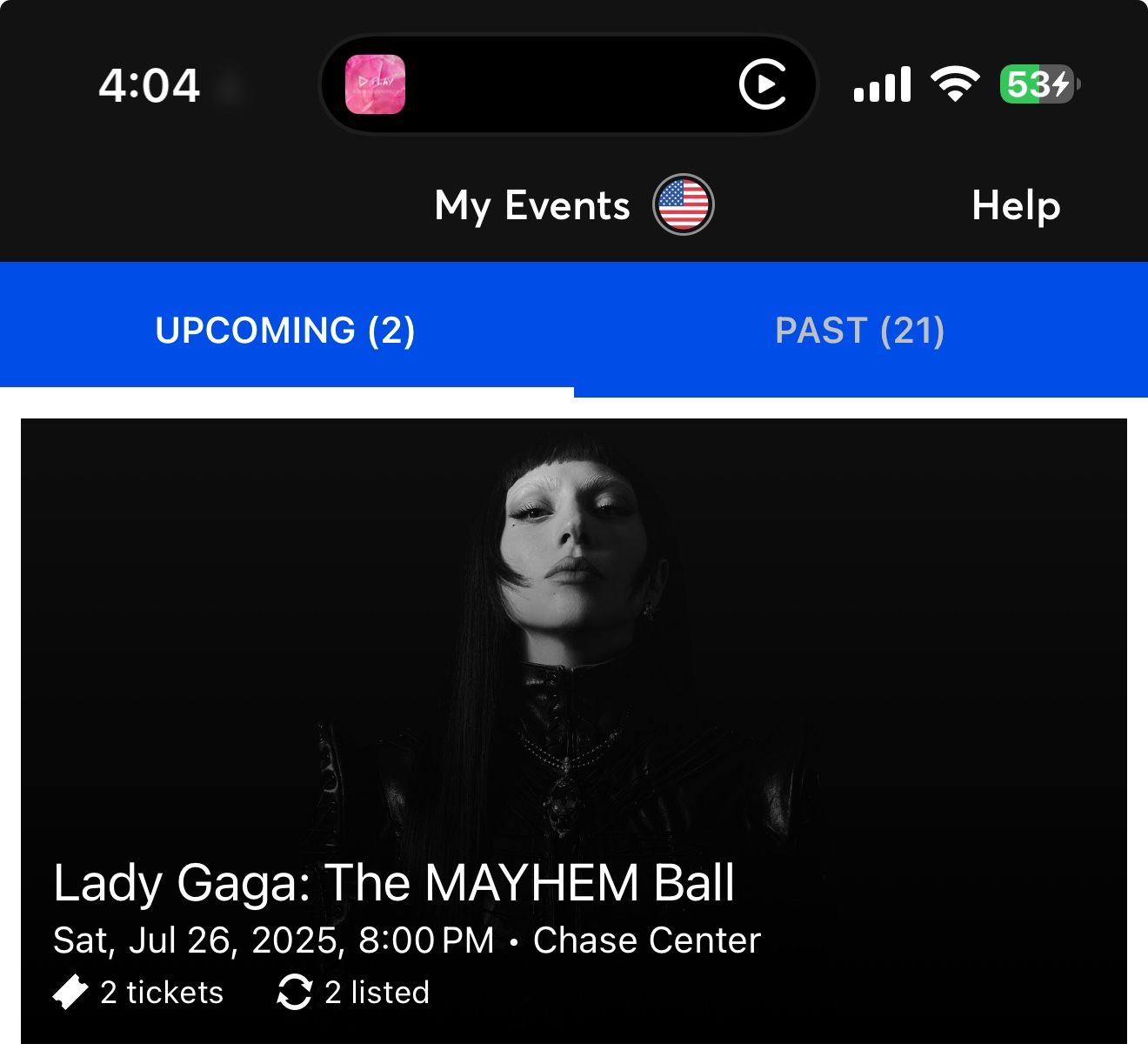 Lady Gaga - 2nd Row Tickets - Under Face Value $1200 Each
