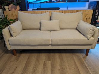 Over beck Beige Living Room Couch
