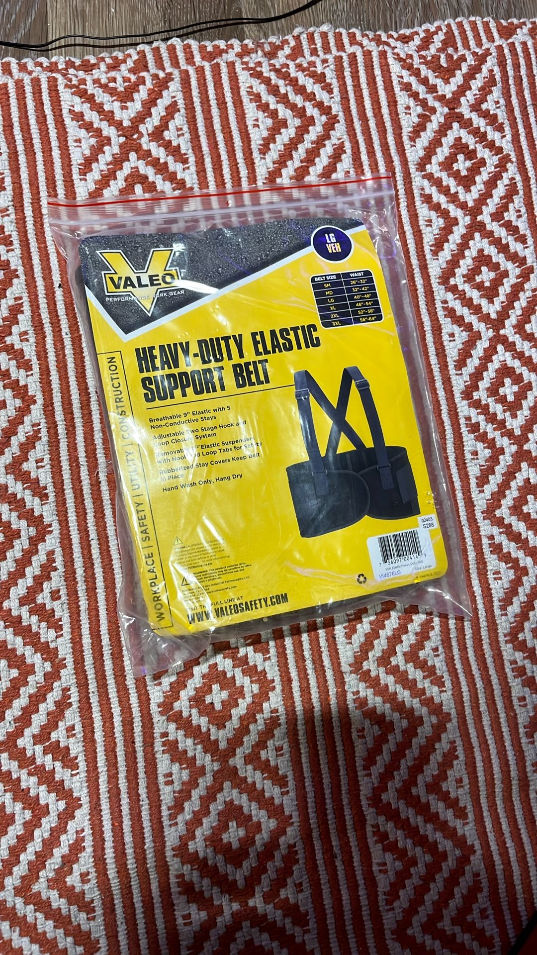 Valeo Heavy Duty Elastic Support Belt