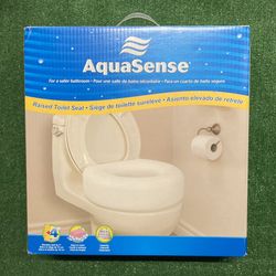 AQUASENSE Raised Toilet Seat - Never Used / New In Original Box / Complete / Portable