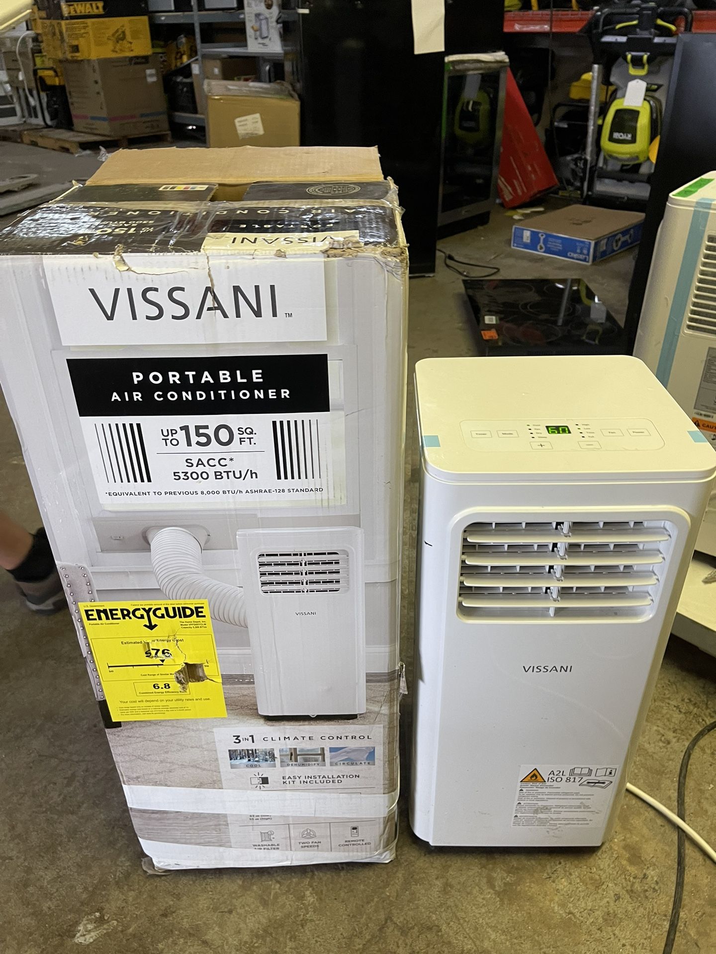 VISSANI 5,000 BTU Portable Air Conditioner