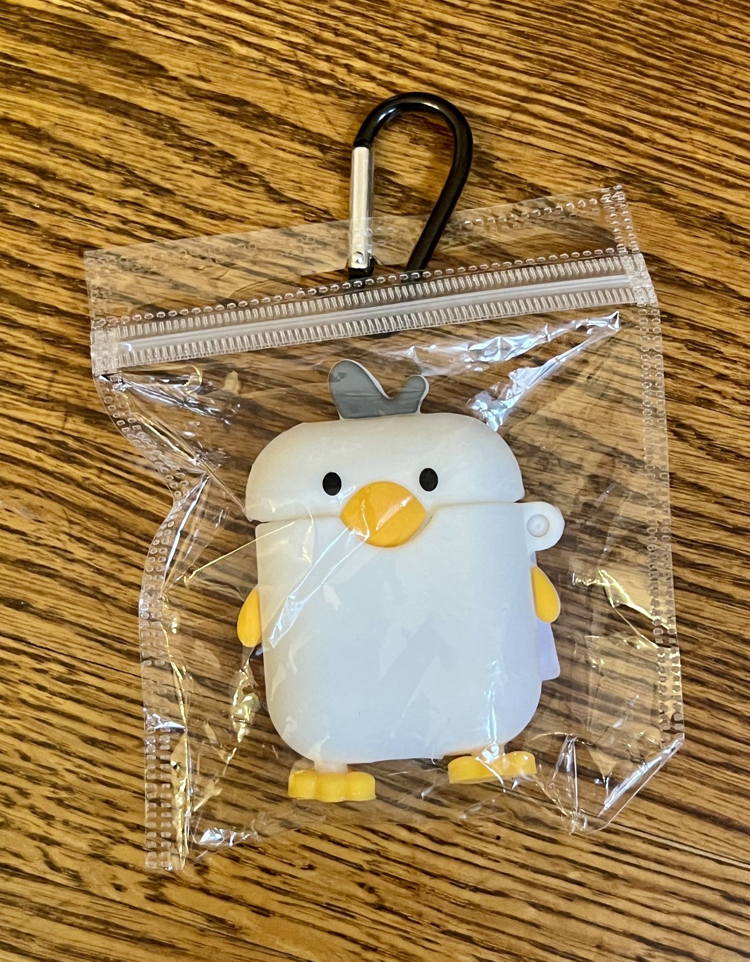 Apple AirPod 2nd Generation case cover with carabiner - duck or chicken NWT
