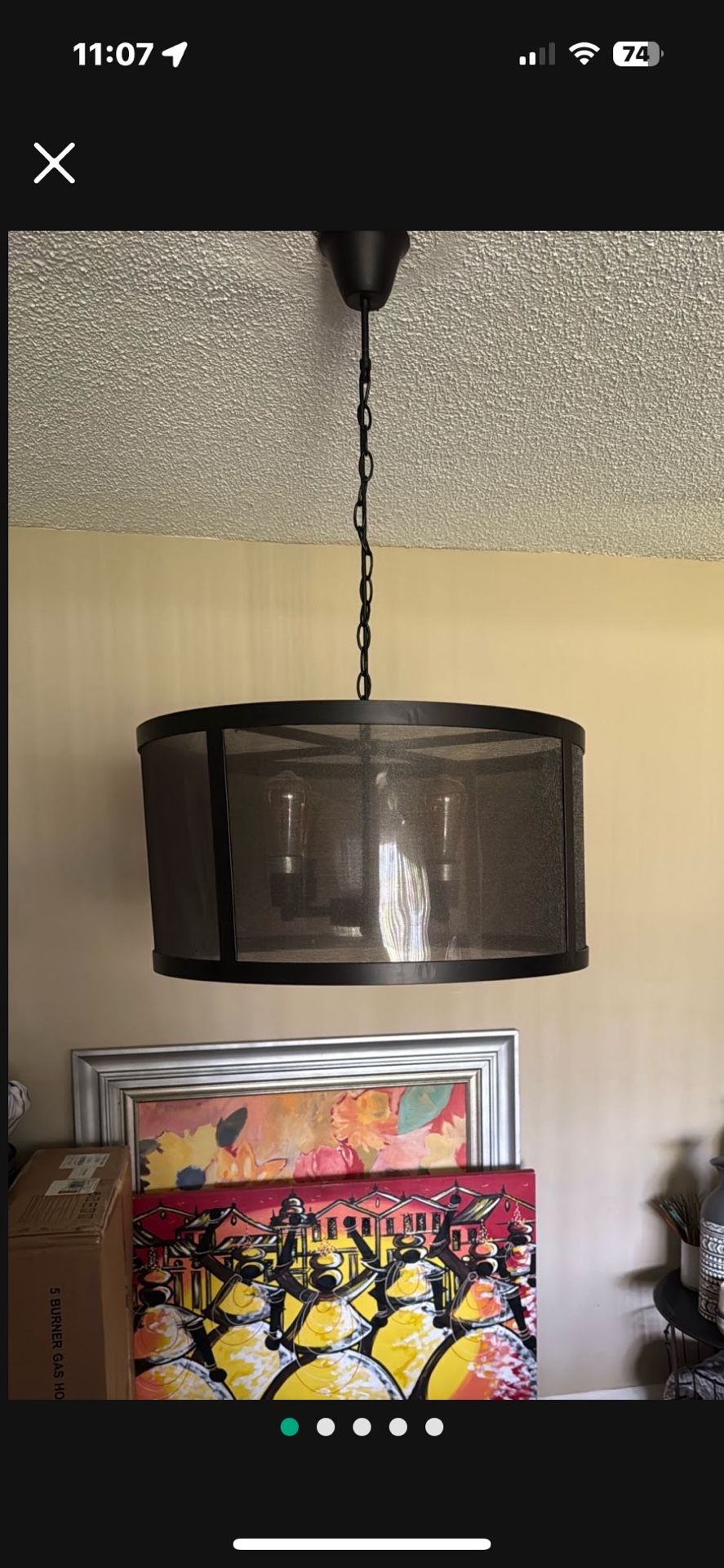 Black Chandelier Dining Lamp.