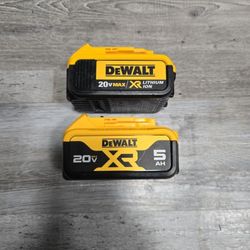DEWALT 20V 5AH AND 20V 4AH BATTERYS LIKE NEW