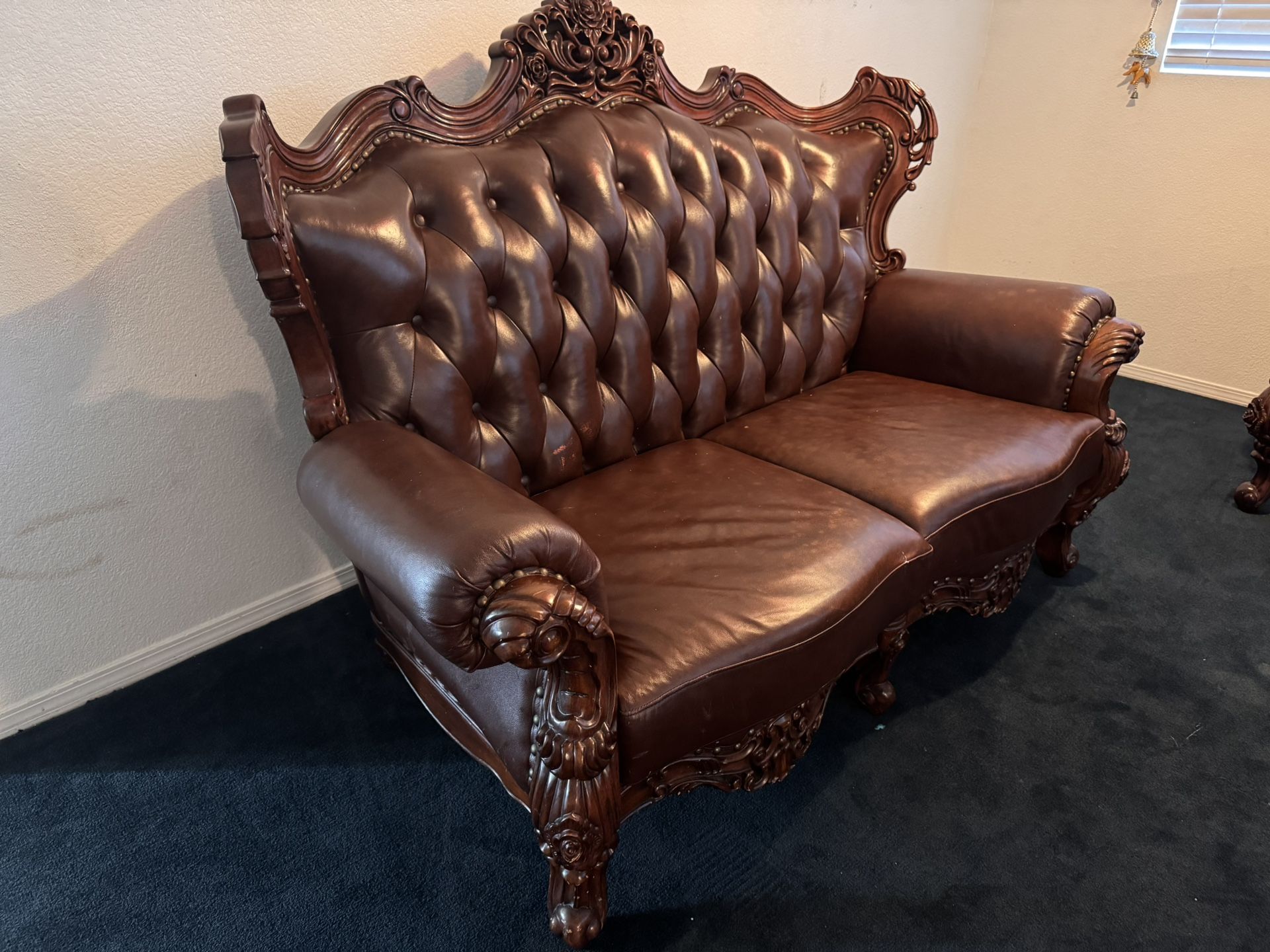 3 Pc Couches Real Leather 