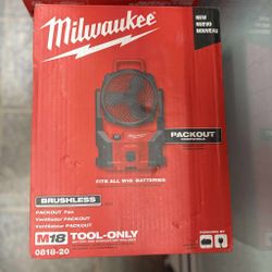 Milwaukee New Packout Fan 18M Brushless 