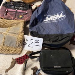 Purses And One Back Pack $2.00 Each