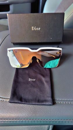 Authentic Christian Dior DiorClub M4U Shield Sunglasses - White Frame