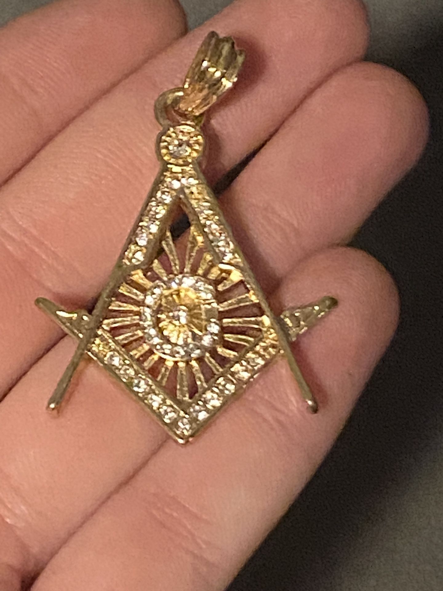 CZ Freemason G Pendant