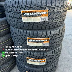 285/45R22 Arroyo Tamarock A/T New Set of Tires Installed and Balanced Set de Llantas Nuevas Instaladas y Balanceadas