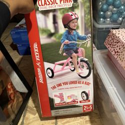 CLASSIC PINK DUAL DECK TRICYCLE BRAND NEW