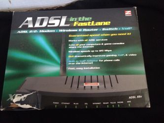 ADSL 2/2+ Modem + wireless G router + switch + VoIP