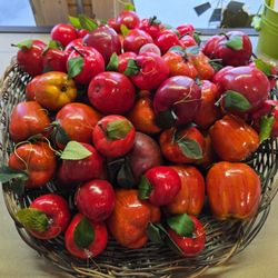 BUSHEL OF 80+ FAUX APPLES