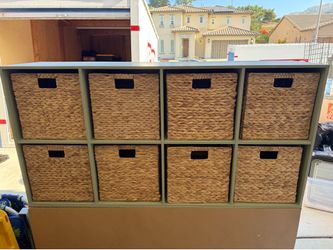 2 Green Cube Storage Organizers + 16 Baskets – $25 for the Pair
