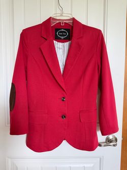 Love Tree Red Blazer with Elbow Patches small like in new condition