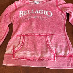 Bellagio, Las Vegas, Zen Label By Jay Ami Size Small Pink Hooded, Long Sleeve Sweatshirt
