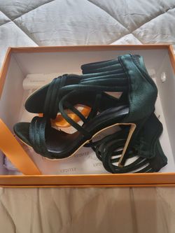 Emerald Green Velvet Heels