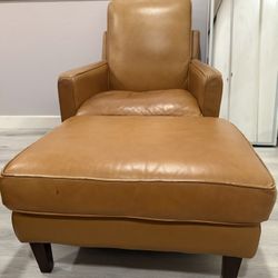 Sofa Chair With Ottoman Real Leather Comfy Macy’s