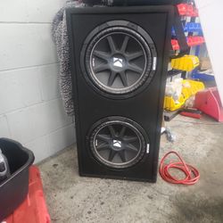 2 Kicker Subwoofers With Box Brand New 