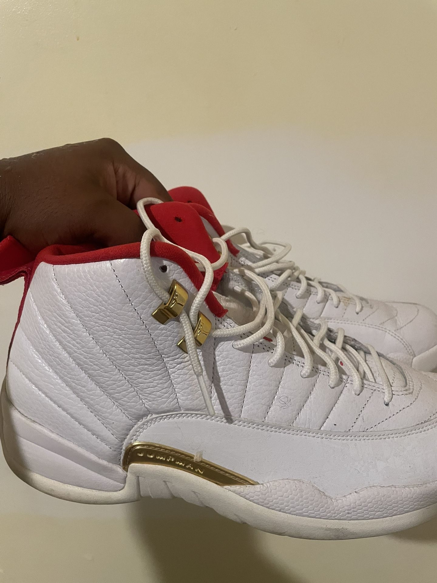 Air Jordan 12s Retro White/Red ‘FIBA’