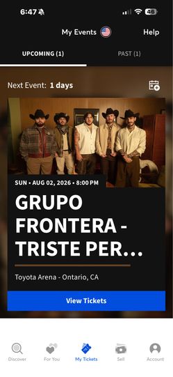 Two tickets for Grupo Frontera