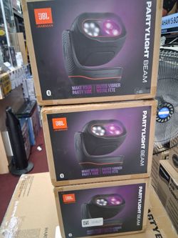 Jbl party light beam. Adjust colors and speed. Covers large rooms. Brand new